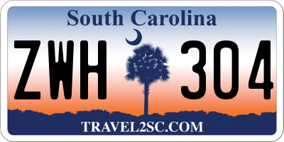 SC license plate ZWH304