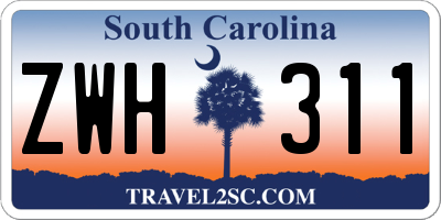 SC license plate ZWH311