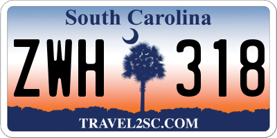 SC license plate ZWH318