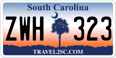 SC license plate ZWH323
