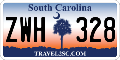 SC license plate ZWH328