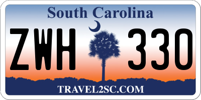 SC license plate ZWH330