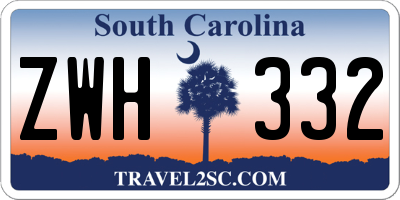 SC license plate ZWH332
