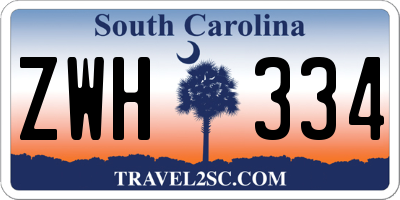 SC license plate ZWH334