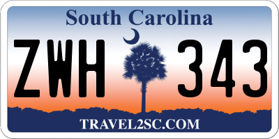 SC license plate ZWH343