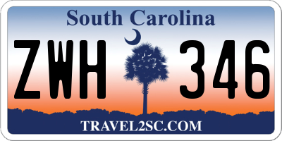 SC license plate ZWH346