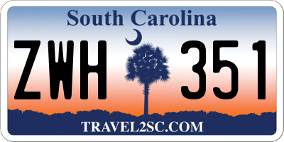 SC license plate ZWH351