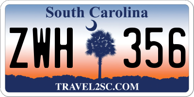 SC license plate ZWH356