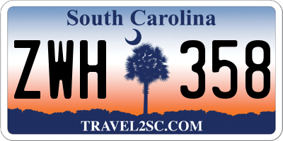 SC license plate ZWH358