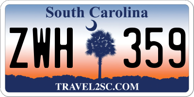 SC license plate ZWH359