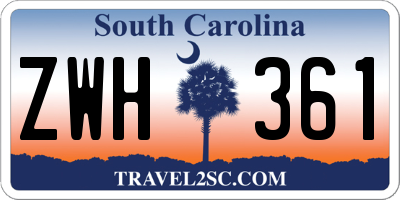 SC license plate ZWH361