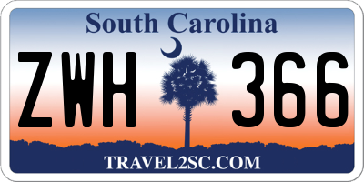 SC license plate ZWH366