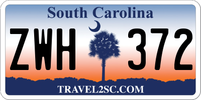 SC license plate ZWH372