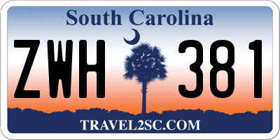 SC license plate ZWH381