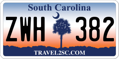 SC license plate ZWH382