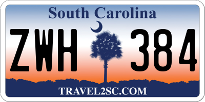 SC license plate ZWH384