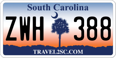 SC license plate ZWH388