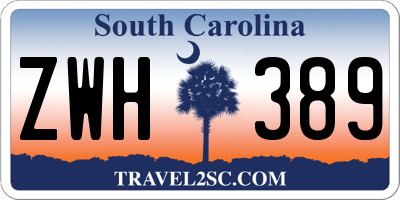 SC license plate ZWH389