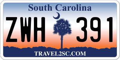 SC license plate ZWH391