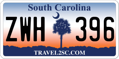 SC license plate ZWH396