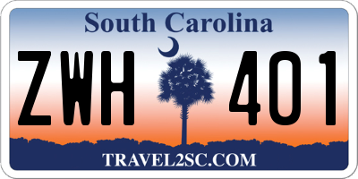 SC license plate ZWH401