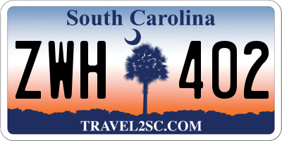 SC license plate ZWH402