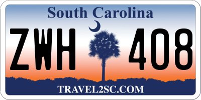 SC license plate ZWH408