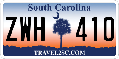 SC license plate ZWH410