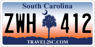 SC license plate ZWH412