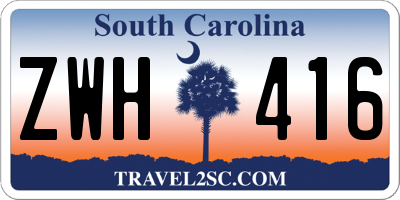 SC license plate ZWH416