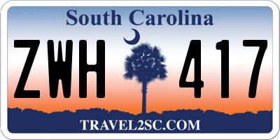 SC license plate ZWH417