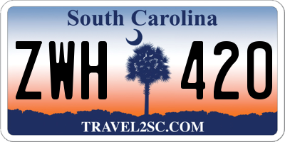 SC license plate ZWH420