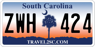 SC license plate ZWH424