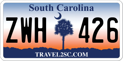 SC license plate ZWH426