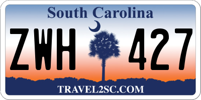 SC license plate ZWH427