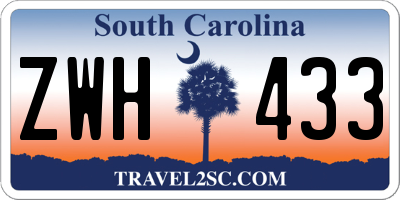SC license plate ZWH433