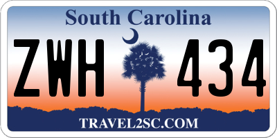 SC license plate ZWH434