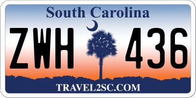 SC license plate ZWH436