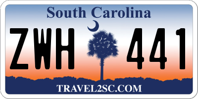 SC license plate ZWH441