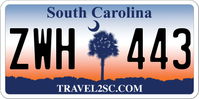 SC license plate ZWH443
