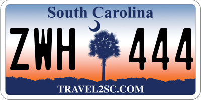 SC license plate ZWH444
