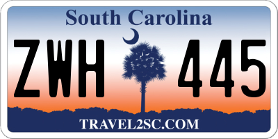 SC license plate ZWH445