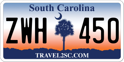 SC license plate ZWH450