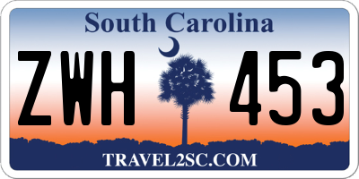 SC license plate ZWH453