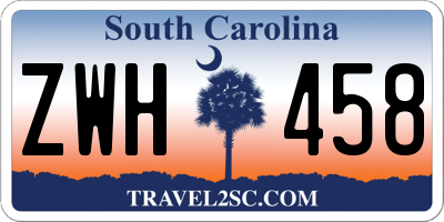 SC license plate ZWH458