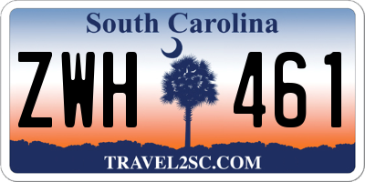 SC license plate ZWH461