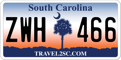 SC license plate ZWH466