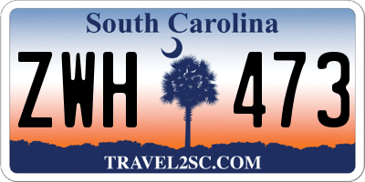 SC license plate ZWH473