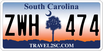 SC license plate ZWH474