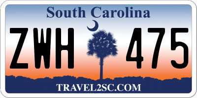 SC license plate ZWH475